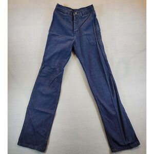 Vintage Eve De Paris Tru-Blu Jeans 5/10 Rose Embroidered Deadstock Look 100% Cot